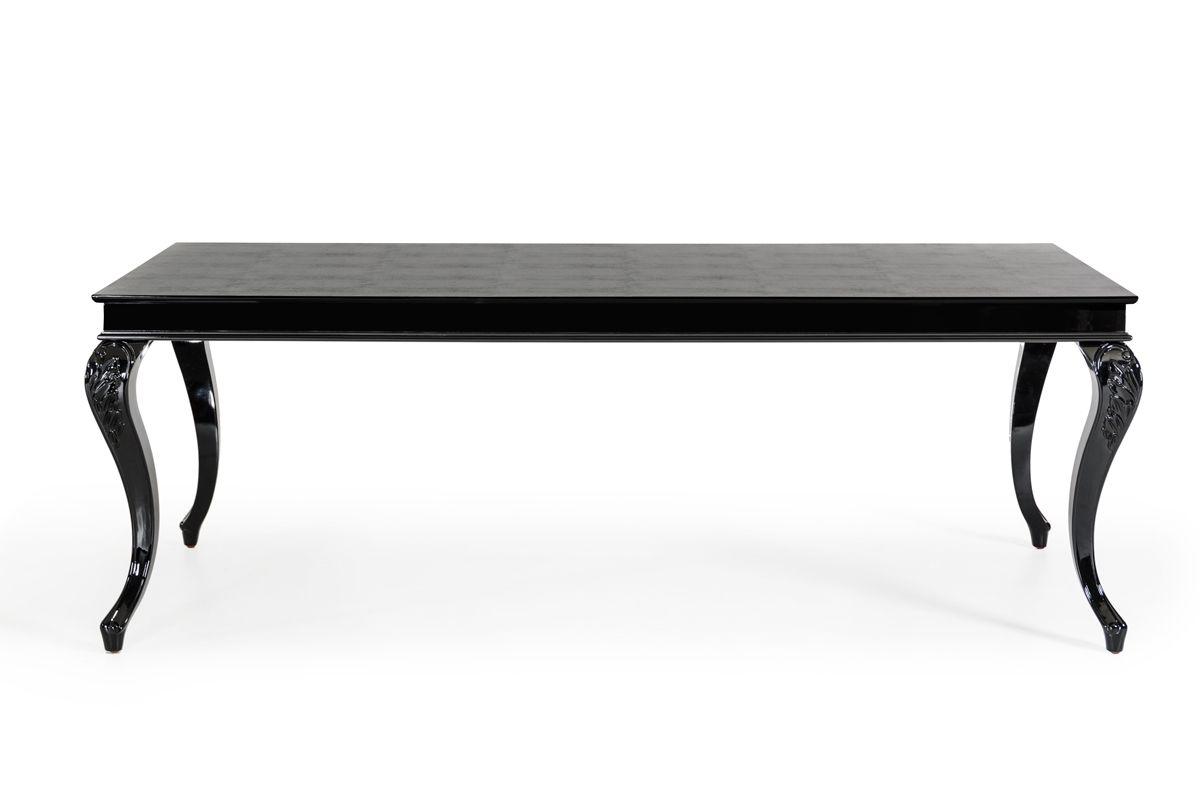 

    
Glam Transitional Black Crocodile Dining Table w/ Black Gloss Legs by VIG A&X Sovereign
