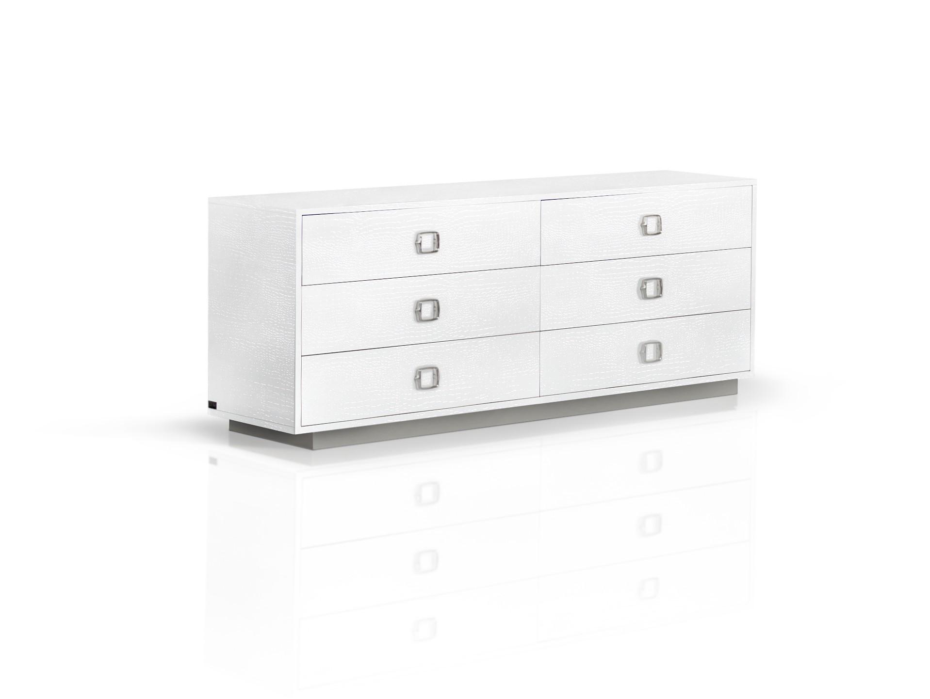Contemporary, Modern Double Dresser VGUNAW421-159-CROC VGUNAW421-159-CROC in White 