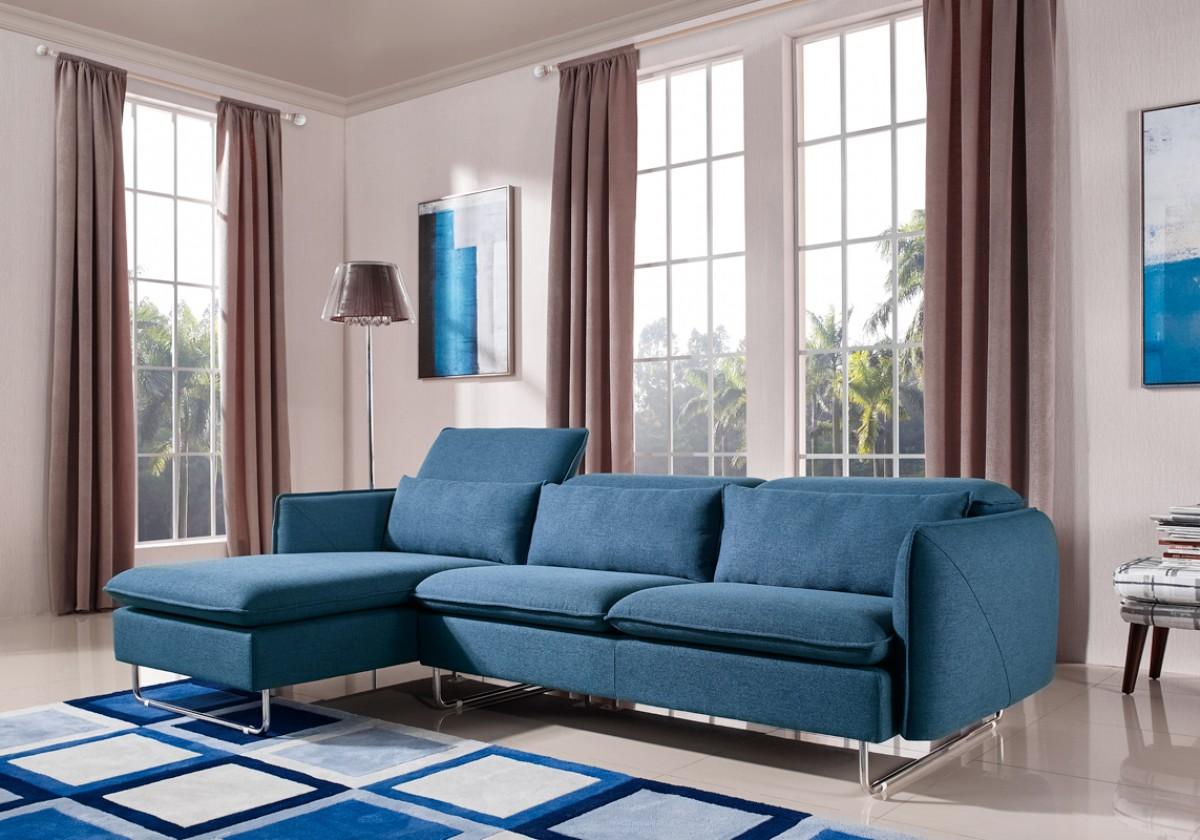 

    
VIG Divani Casa Aleida Blue Fabric Sectional Sofa Contemporary Modern
