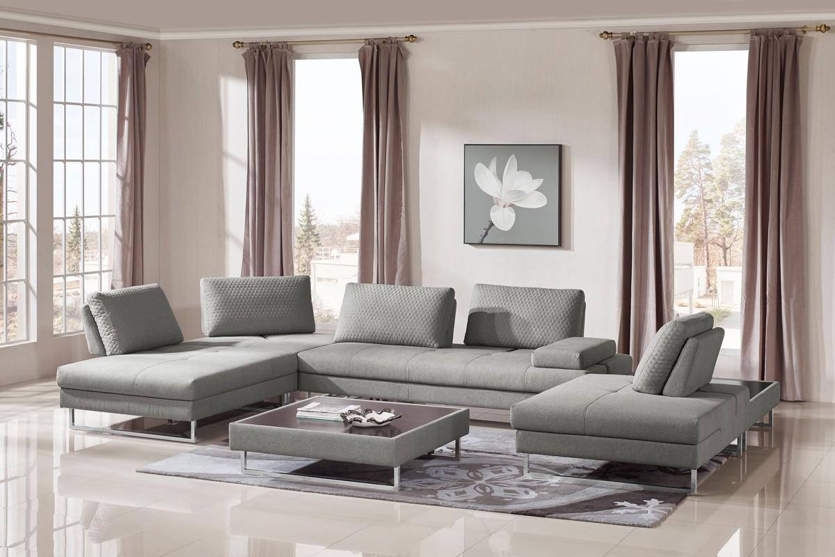 

    
Grey Fabric Sectional Sofa & 2 Coffee Tables 3Pcs VIG Divani Casa Baxter Modern
