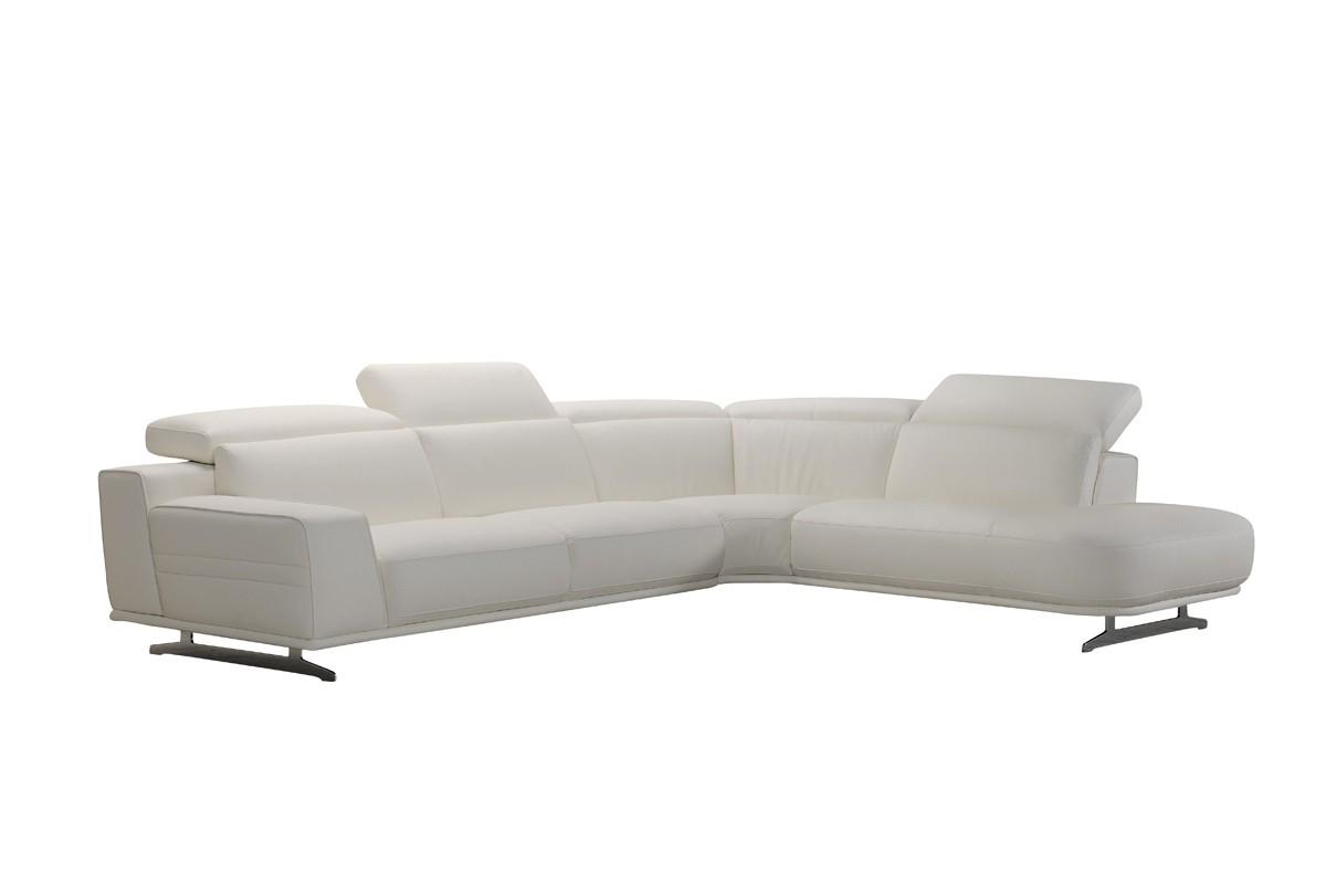 

    
White Leatherette Sectional Sofa VIG Divani Casa Benson Modern RIGHT HAND CHASE
