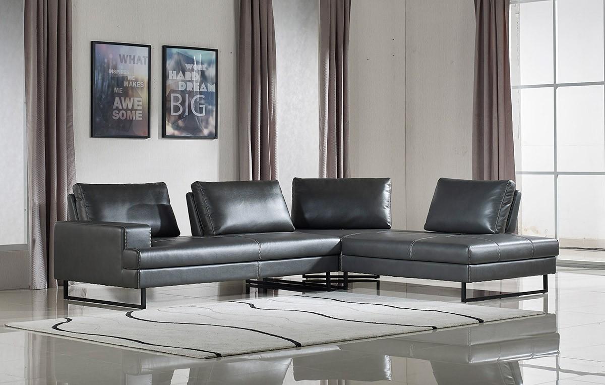 

    
VGMB-1760-GRY Grey Leatherette Sectional Sofa RHC VIG Divani Casa Bowery Modern
