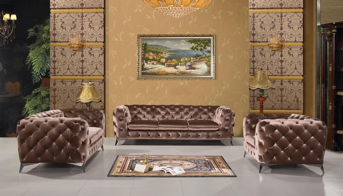 

    
Brown Velour Tufted Sofa Set 3Pcs Traditional VIG Divani Casa Delilah SPECIAL ORDER
