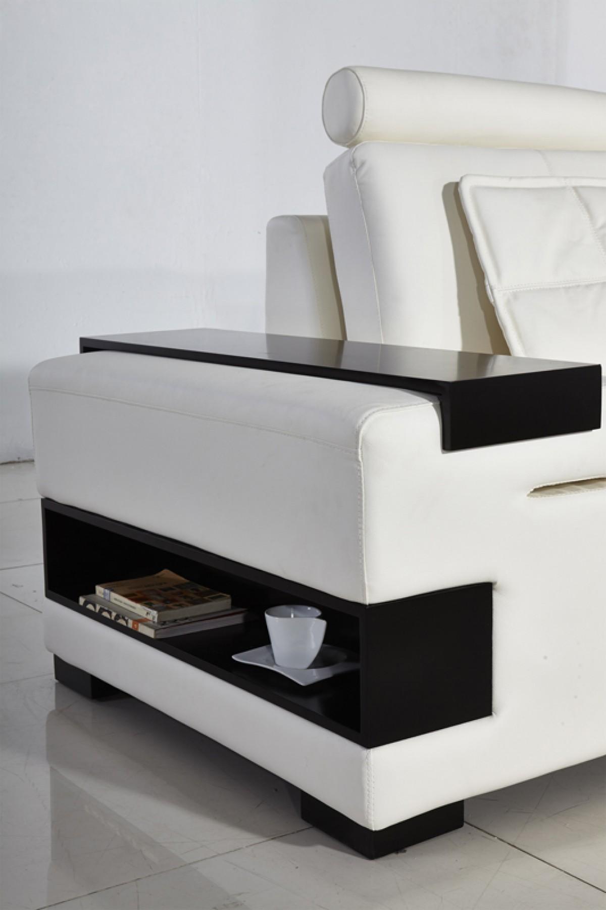 

                    
VIG Furniture Divani Casa Diamond Sectional Sofa White Bonded Leather Purchase 
