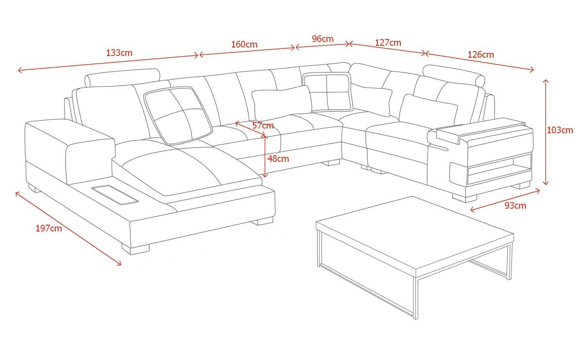 

    
VGYIT285-RAF-WHT-BL VIG Furniture Sectional Sofa
