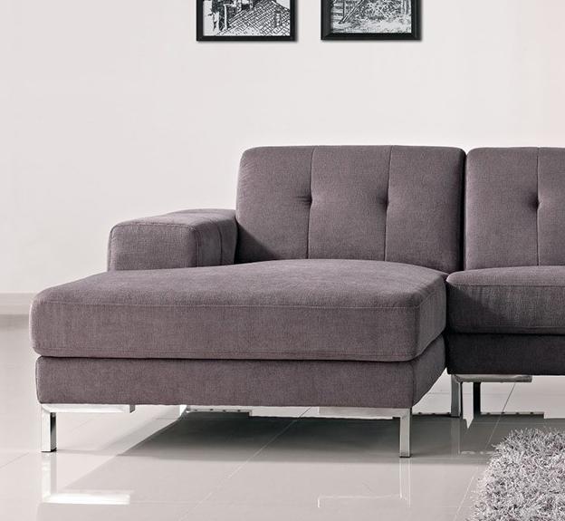 

    
Grey Fabric Sectional Sofa w/ Left Facing Chaise VIG Divani Casa Forli Modern
