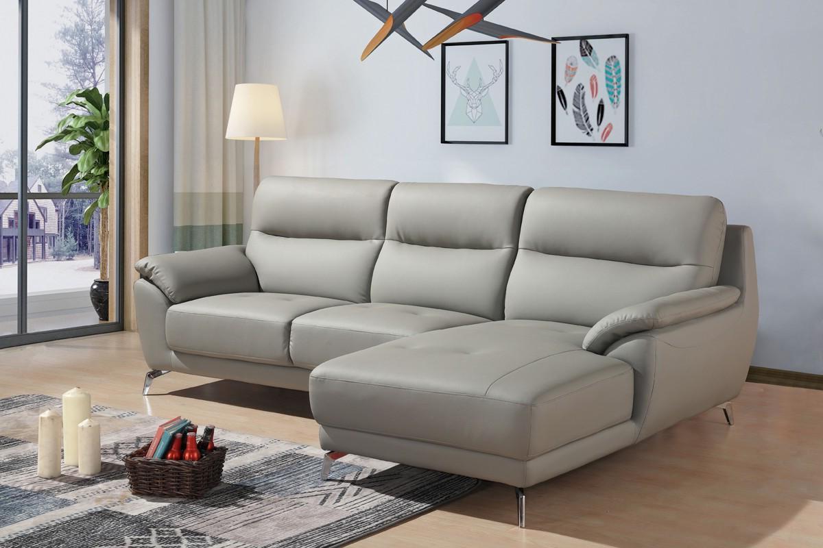 

    
VIG Divani Casa Fortson Grey Eco-Leather Sectional Sofa w/ Right Facing Chaise
