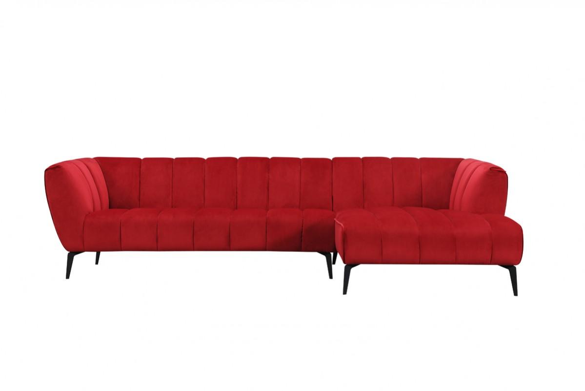 

    
Red Fabric Sectional Sofa VIG Divani Casa Morton Modern RIGHT HAND CHASE 14454
