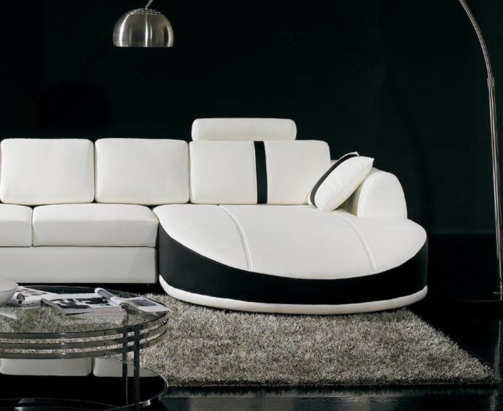 

                    
VIG Furniture Divani Casa T57 Sectional Sofa Black/White Bonded Leather Purchase 
