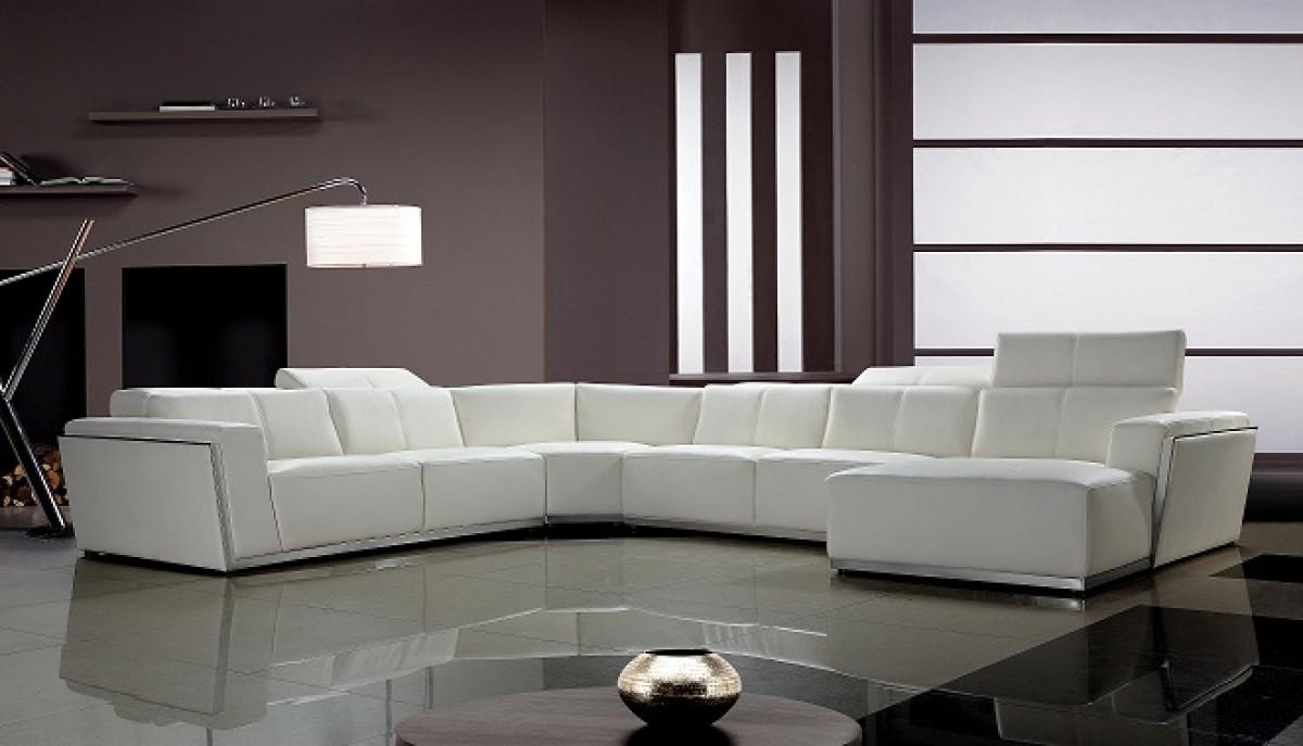 

    
Divani Casa Tempo White Sectional Sofa
