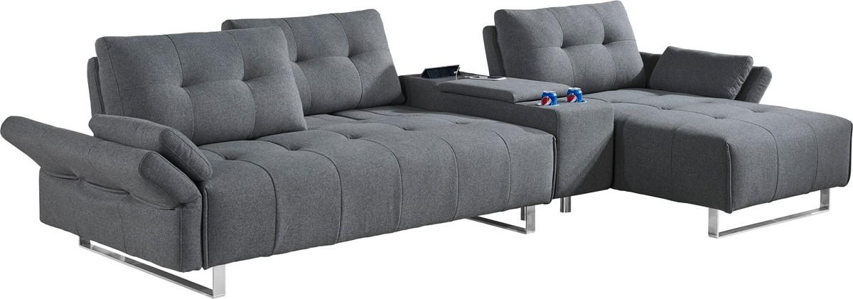 

                    
VIG Furniture Divani Casa Testro Sectional Sofa Light Gray Fabric Purchase 
