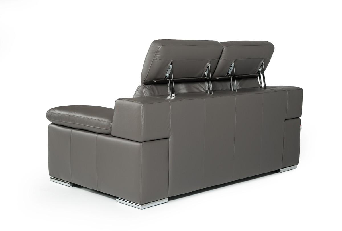 

    
VGNTEVERGREEN-DGRY Dark Grey Full Italian Leather Sofa Set 3Pcs VIG Estro Salotti Evergreen Modern
