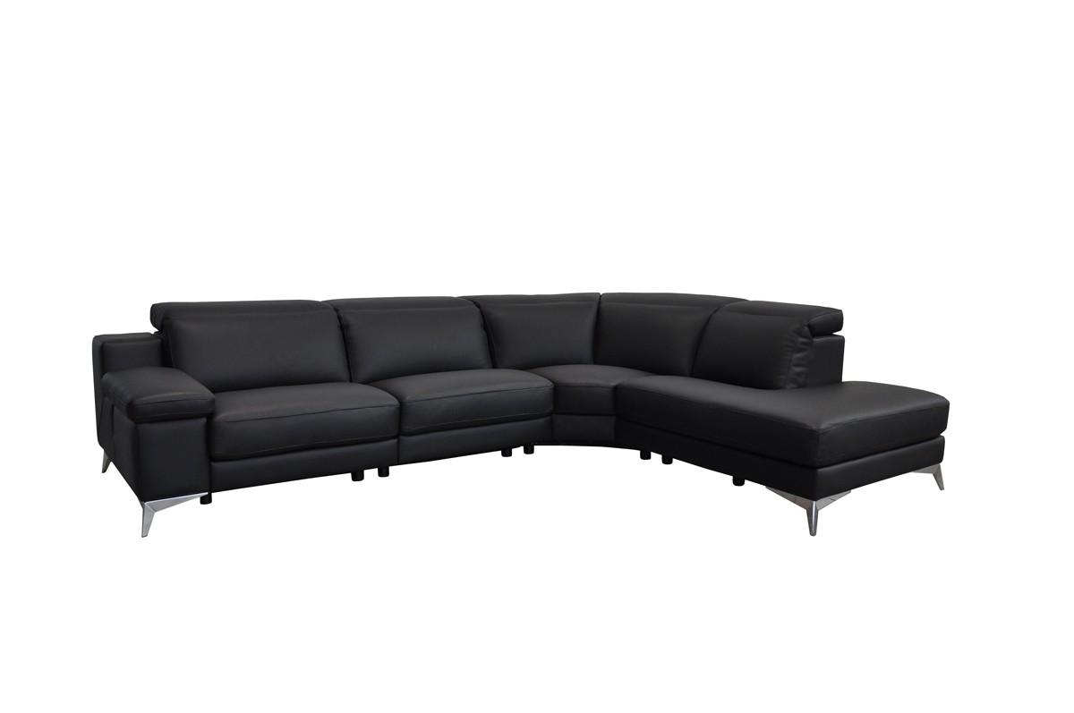 

    
 Shop  Black Leather Sectional Sofa Recliner VIG Estro Salotti Hypnose MADE IN ITALY
