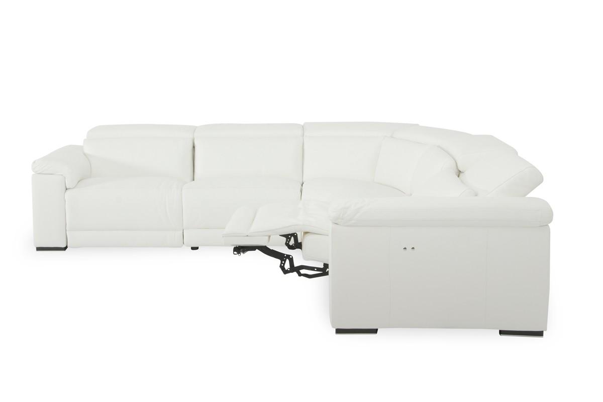 

    
 Shop  White Genuine Leather Sectional Sofa w/Recliners VIG Estro Salotti Palinuro
