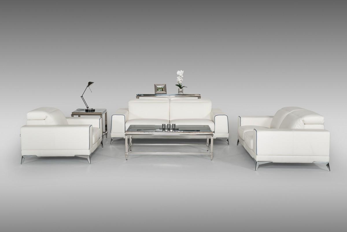 

    
VGNTBOLTON-WHTBLU VIG Furniture Estro Salotti Bolton Italian Leather White/Blue Sofa Set 3P Modern
