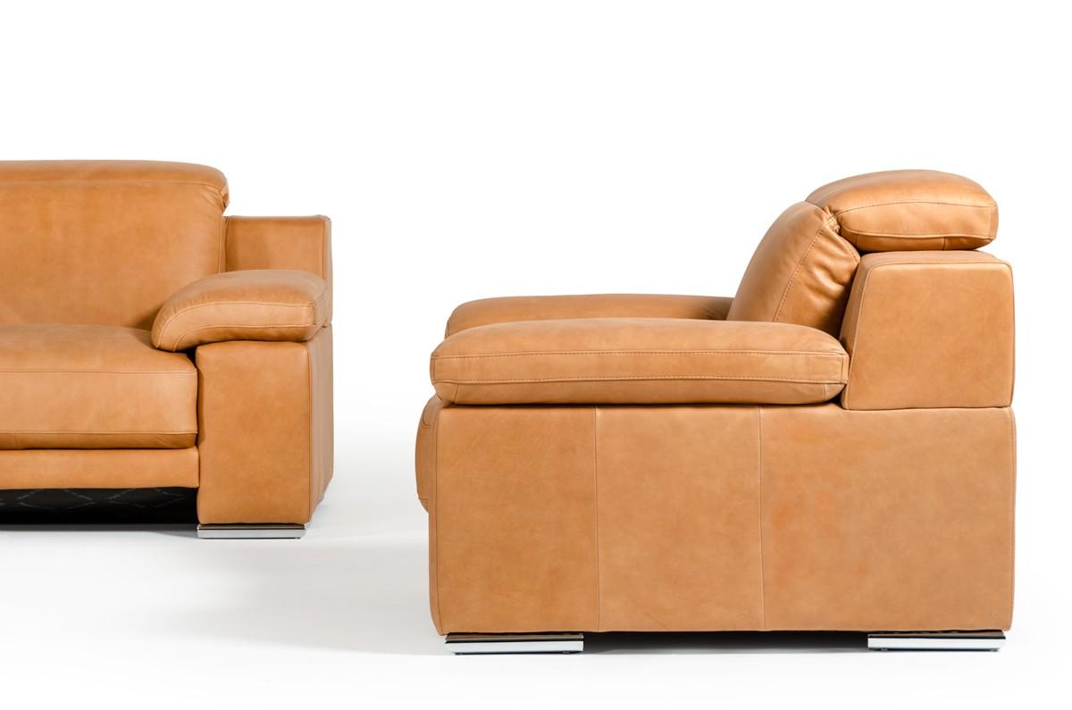 

                    
Buy Cognac Full Italian Leather Sofa Set 3Pc Modern VIG Estro Salotti Evergreen

