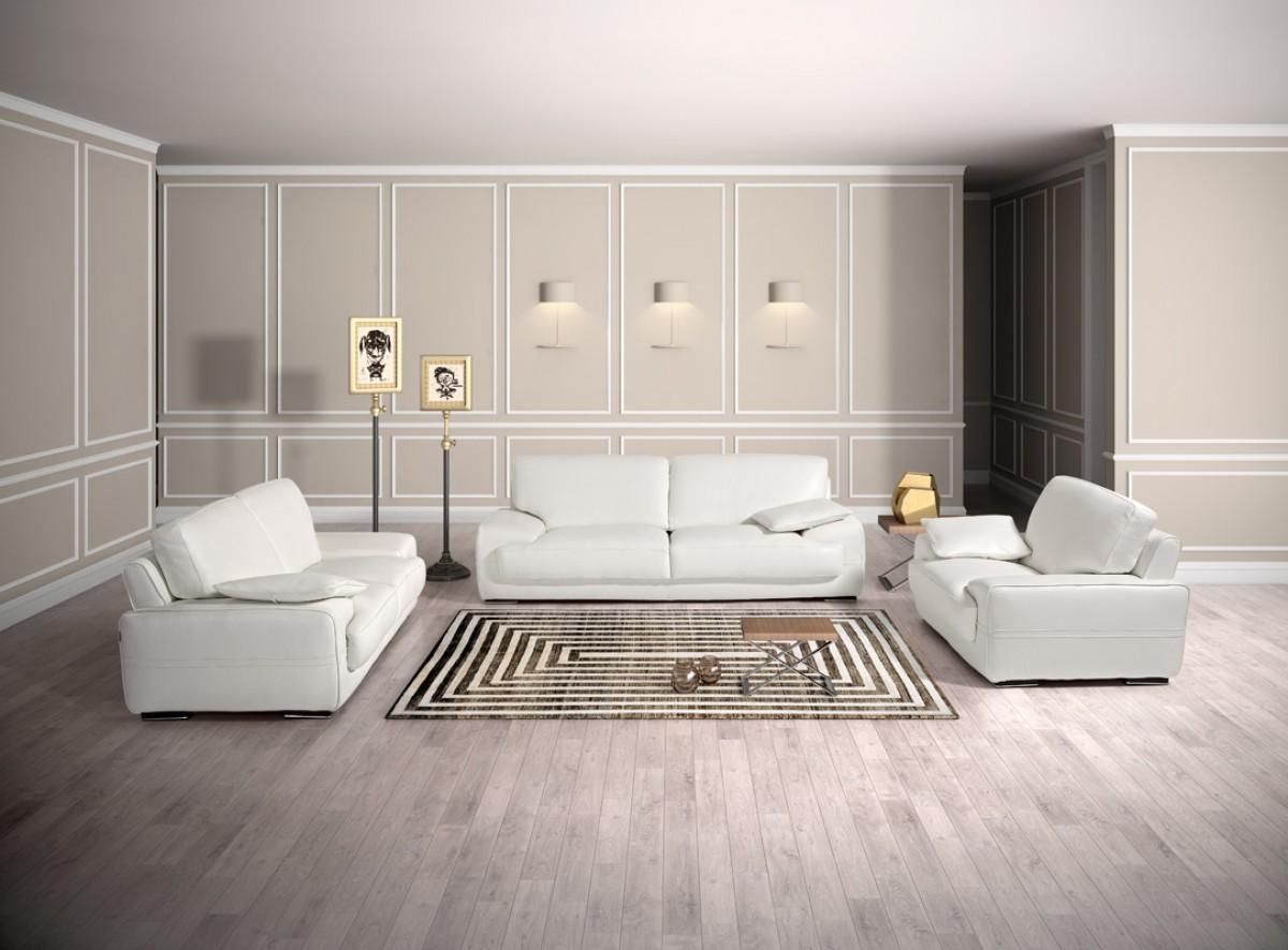 

    
 Order  White Italian Leather Sofa Set 3Pcs VIG Estro Salotti Evita MADE IN ITALY Modern
