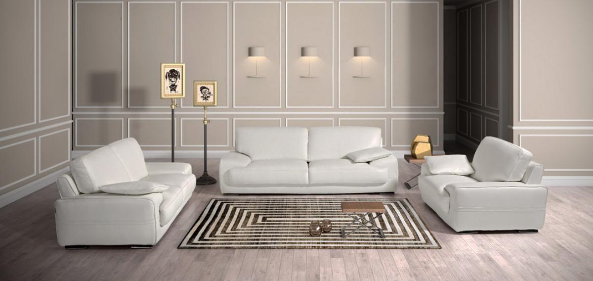 

    
White Italian Leather Sofa Set 3Pcs VIG Estro Salotti Evita MADE IN ITALY Modern
