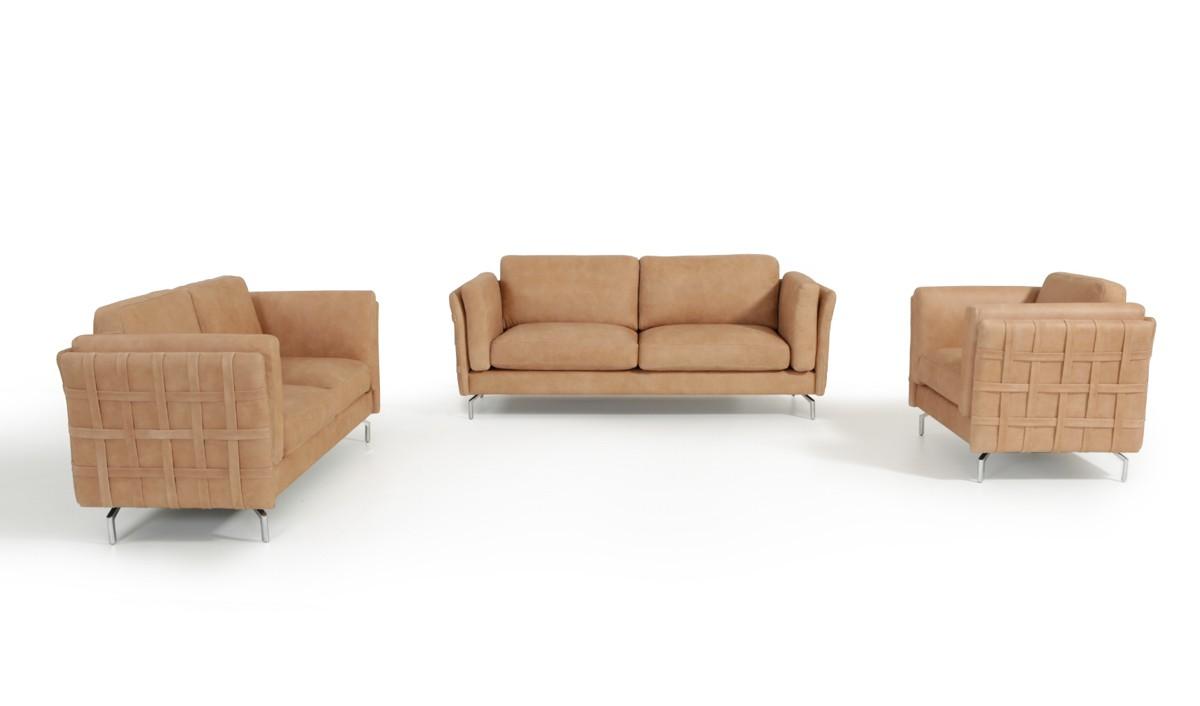 Modern Sofa Set VGNTJENNY-TER VGNTJENNY-TER-Set-3 in  Italian Leather