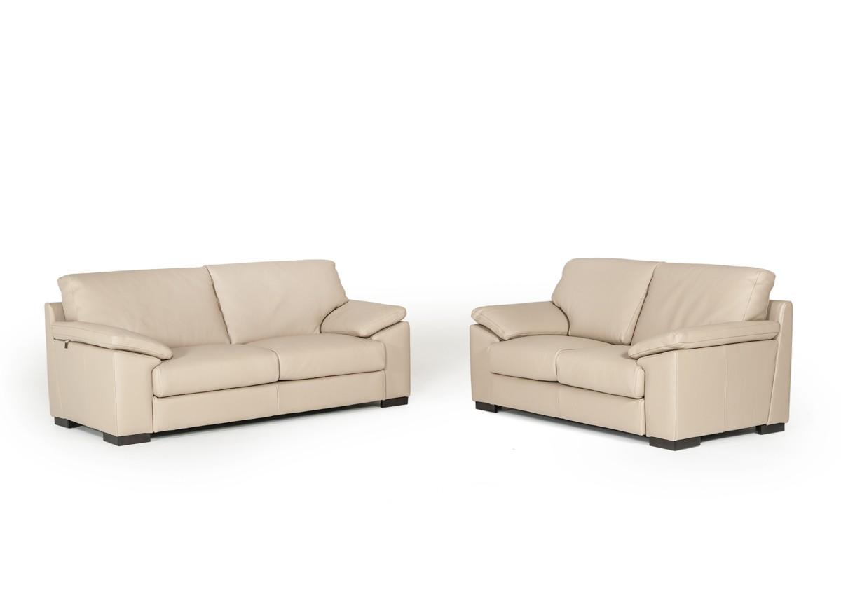 Modern Sofa Set VGNTMORRIS-TPE VGNTMORRIS-TPE in Taupe Italian Leather