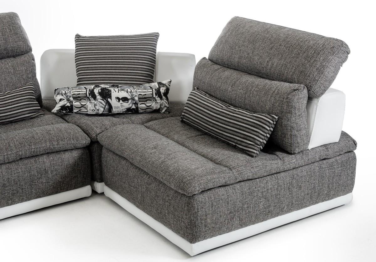 

        
VIG Furniture David Ferarri Panorama Sectional Sofa Set Gray Fabric 00840729141994

