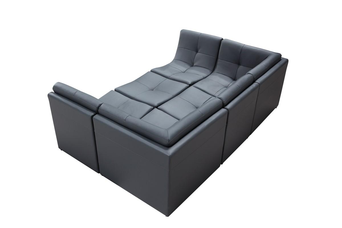 

    
VGEV207-GRY Grey Bonded Leather Sectional Modular Sofa Set VIG Divani Casa 207 Modern
