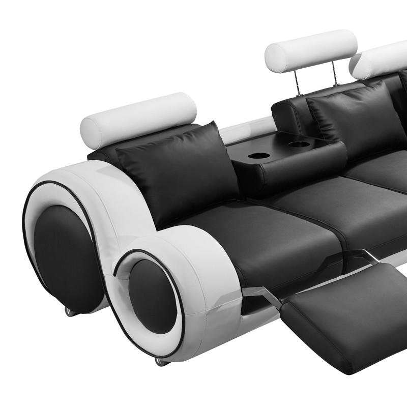 

        
VIG Furniture Divani Casa 4087 Sectional Sofa Black/White Bonded Leather 00840729109468
