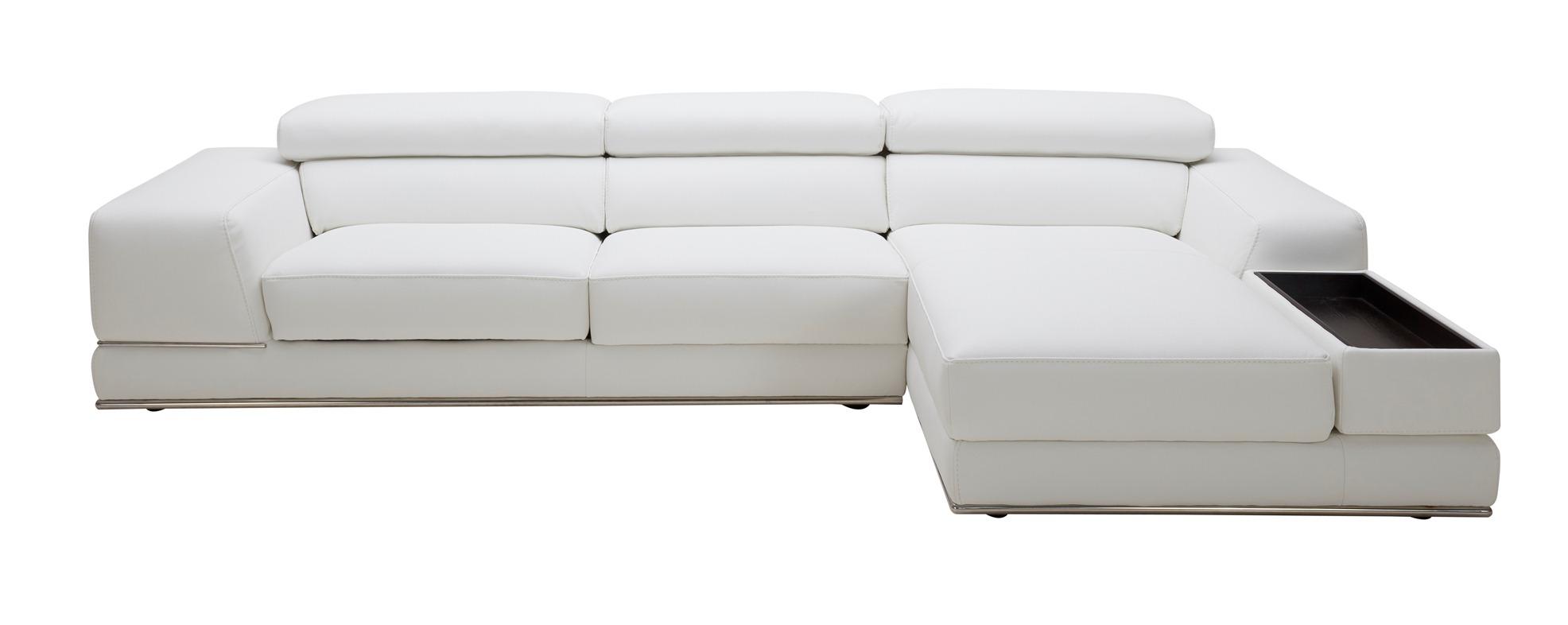

    
Modern White Leather Sectional Sofa RHC VIG Divani Casa Chrysanthemum Mini SPECIAL ORDER
