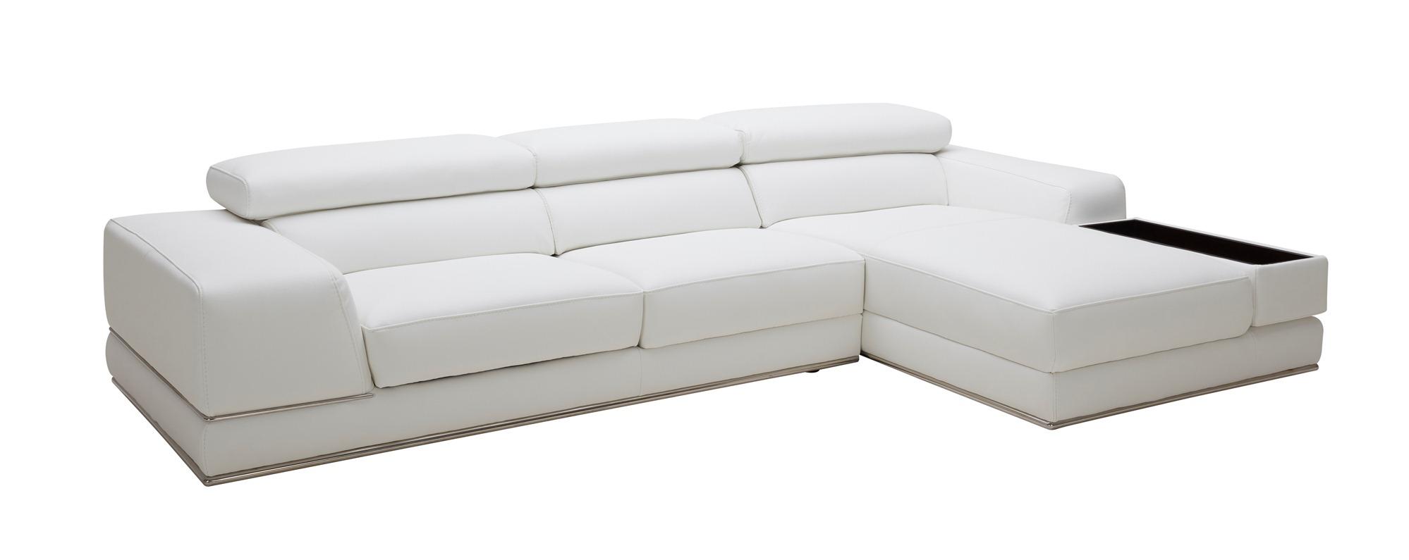 

    
Modern White Leather Sectional Sofa RHC VIG Divani Casa Chrysanthemum Mini SPECIAL ORDER
