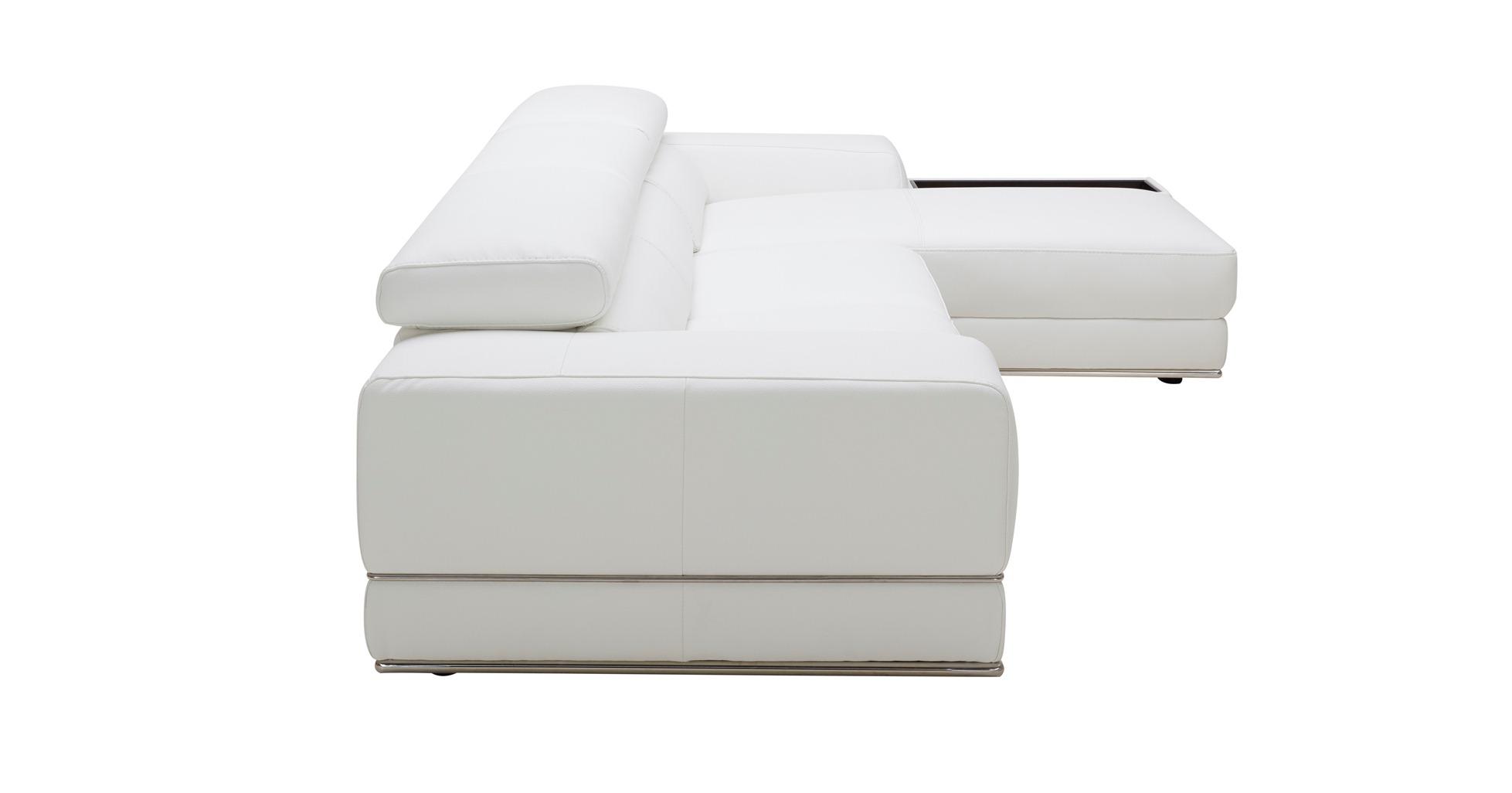 

        
VIG Furniture Divani Casa Chrysanthemum Mini Sectional Sofa White Eco-Leather 00840729143349
