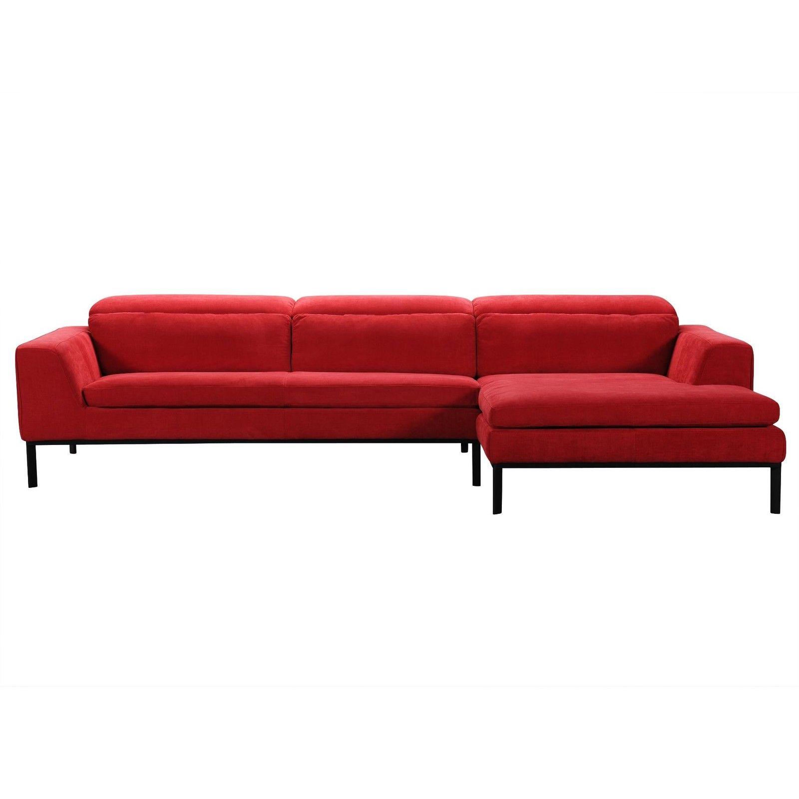 

    
Red Fabric Sectional Sofa Right Facing Chaise VIG Divani Casa Clayton Modern
