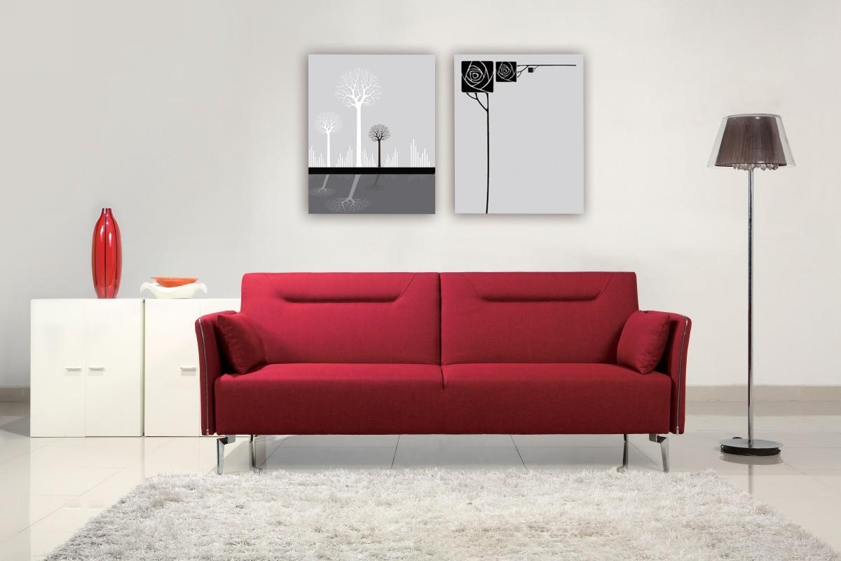 

    
Red Fabric Single Sofa Bed VIG Divani Casa Davenport Modern
