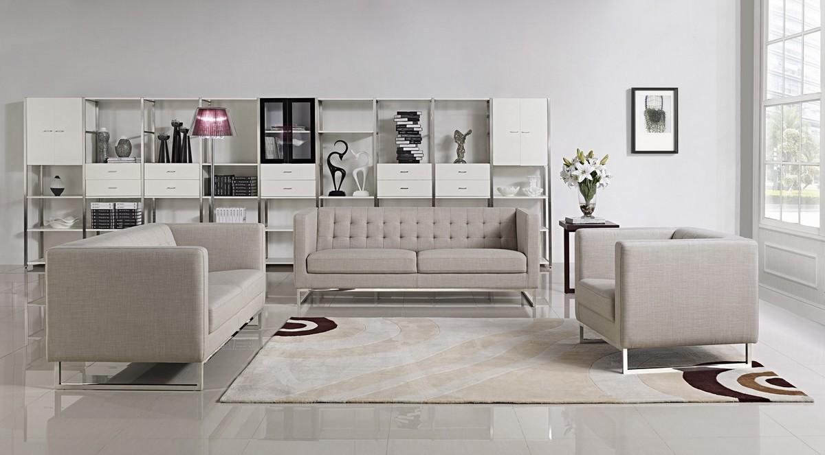 

    
Grey Fabric Tufted Sofa Set 3Pcs VIG Divani Casa Dominic Modern
