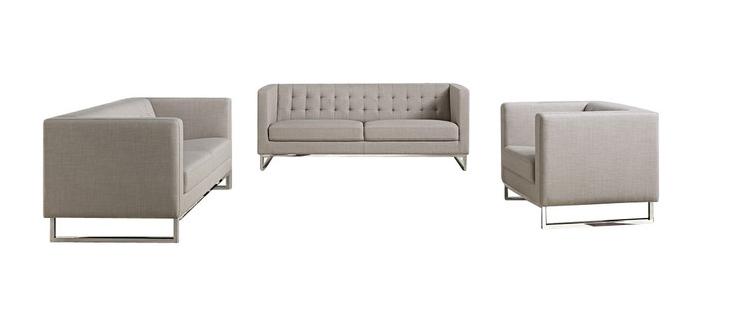 

    
Grey Fabric Tufted Sofa Set 3Pcs VIG Divani Casa Dominic Modern
