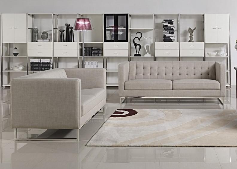 

        
VIG Furniture Divani Casa Dominic Sofa Set Gray Fabric 00840729133128
