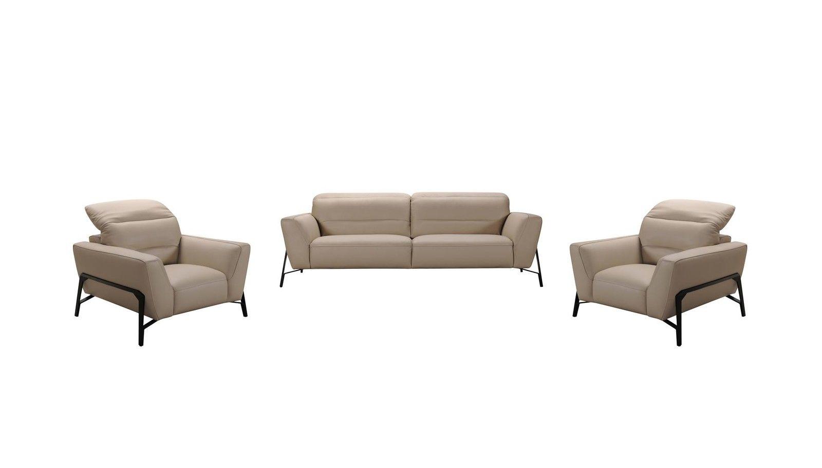 

    
Modern Taupe Full Leather Sofa Chair Set 3Pcs VIG Divani Casa Evora

