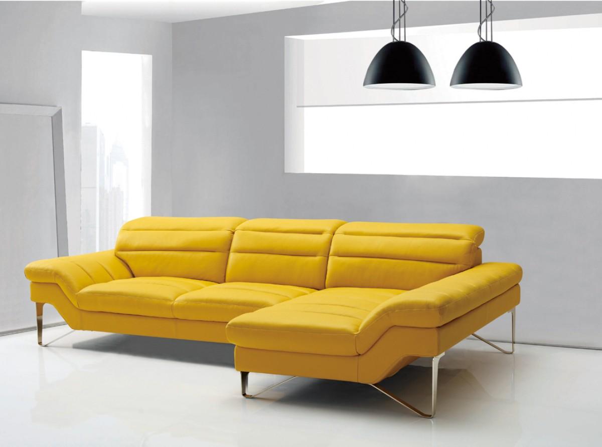 

    
VIG Furniture Divani Casa Leven Sectional Sofa Yellow VGCA-SP-994B
