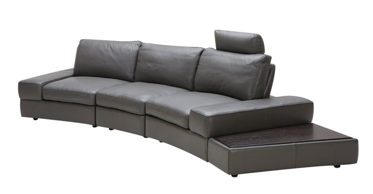 

    
VIG Modern Divani Casa Lilac Grey Italian Leather Sectional Sofa Set
