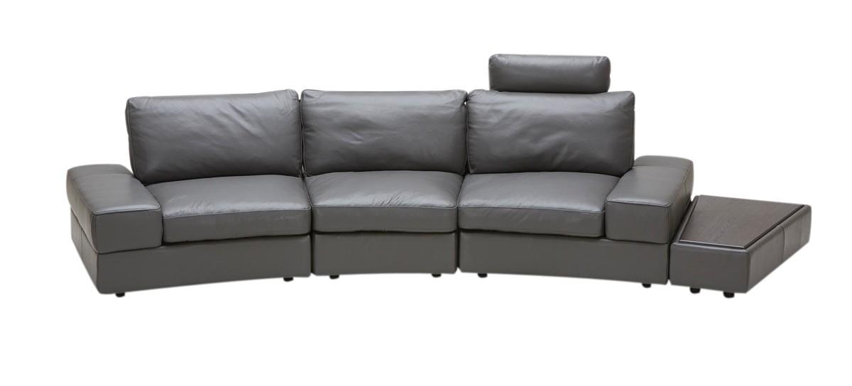 

        
VIG Furniture Divani Casa Lilac Sectional Sofa Living Room Set Grey Leather 00840729143455
