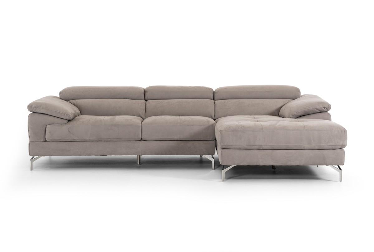 

    
Modern Grey Fabric Sectional Sofa Right Facing Chaise VIG Divani Casa Marion
