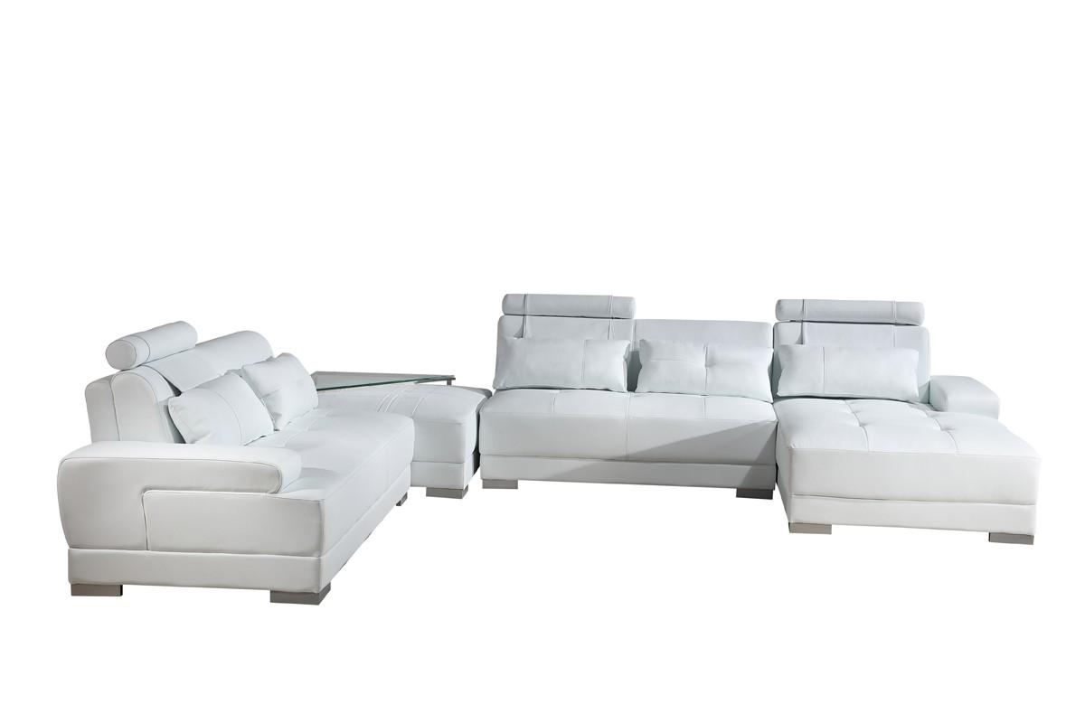

        
VIG Furniture Divani Casa Phantom Sectional Sofa Set White Bonded Leather 00840729109147
