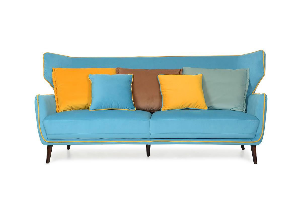 

    
VIG Modern Divani Casa Stellan Blue Fabric Living Room Sofa
