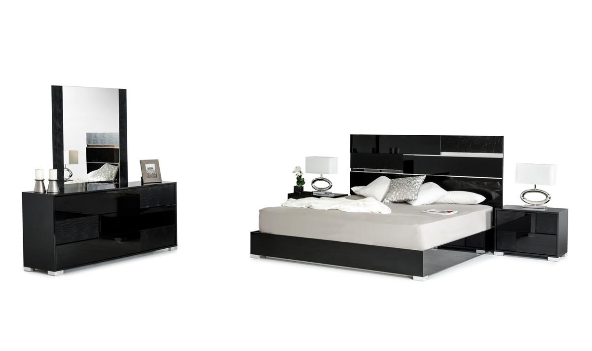 

                    
Buy VIG Modrest Ancona Black High Gloss Crocodile Accent Queen Bedroom Set 3Pcs Made In Italy
