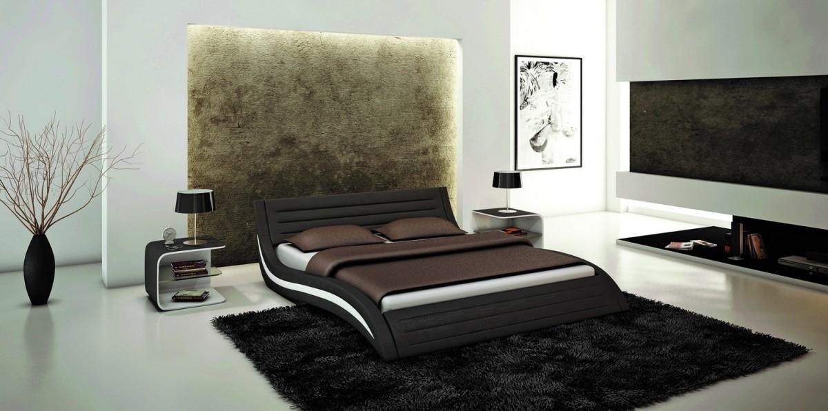 

    
King Curved Bed Black Eco-Leather VIG Modrest Apollo Contemporary

