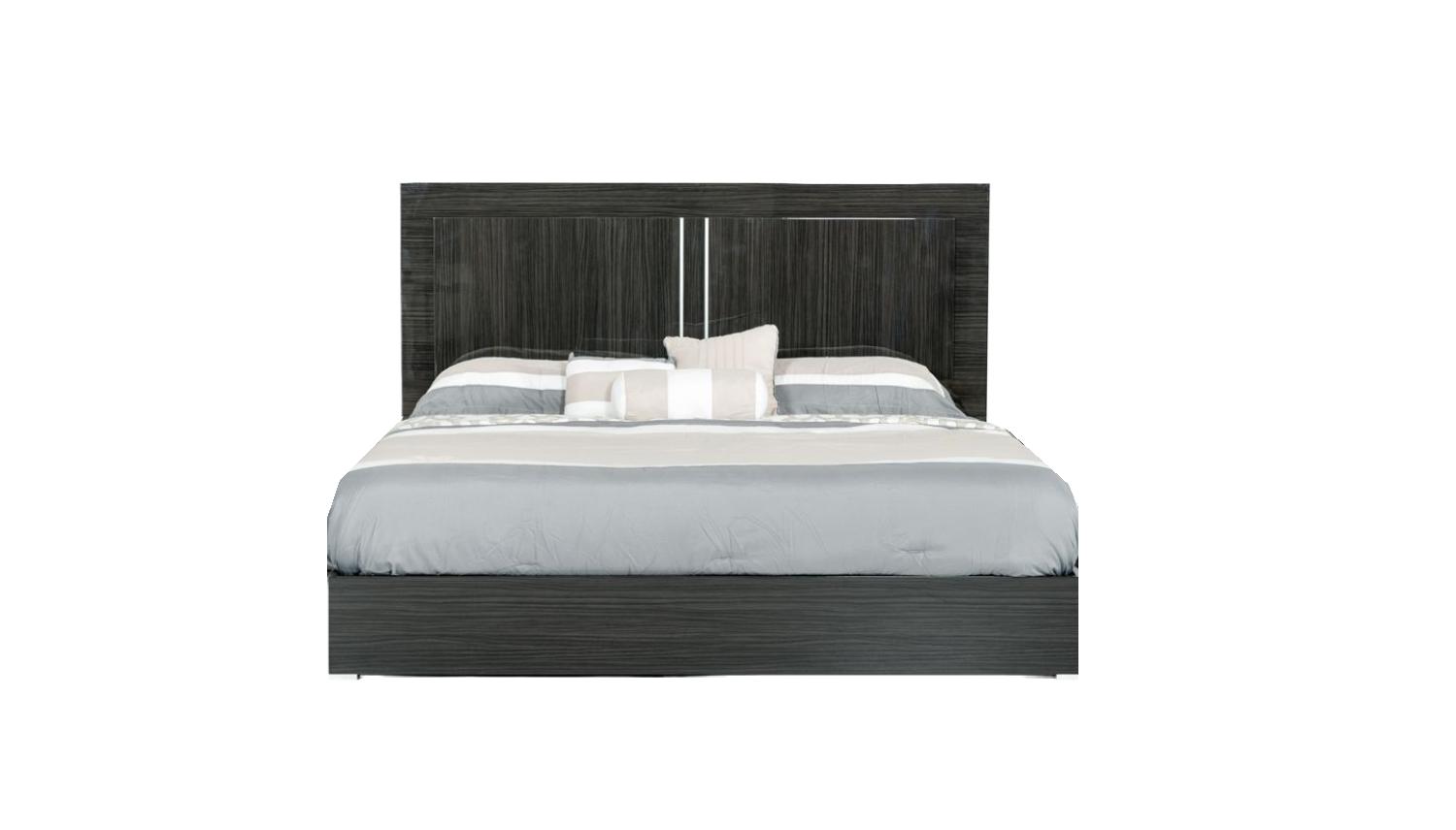 Contemporary, Modern Panel Bed Ari VGACARI-BED-K in Gray 
