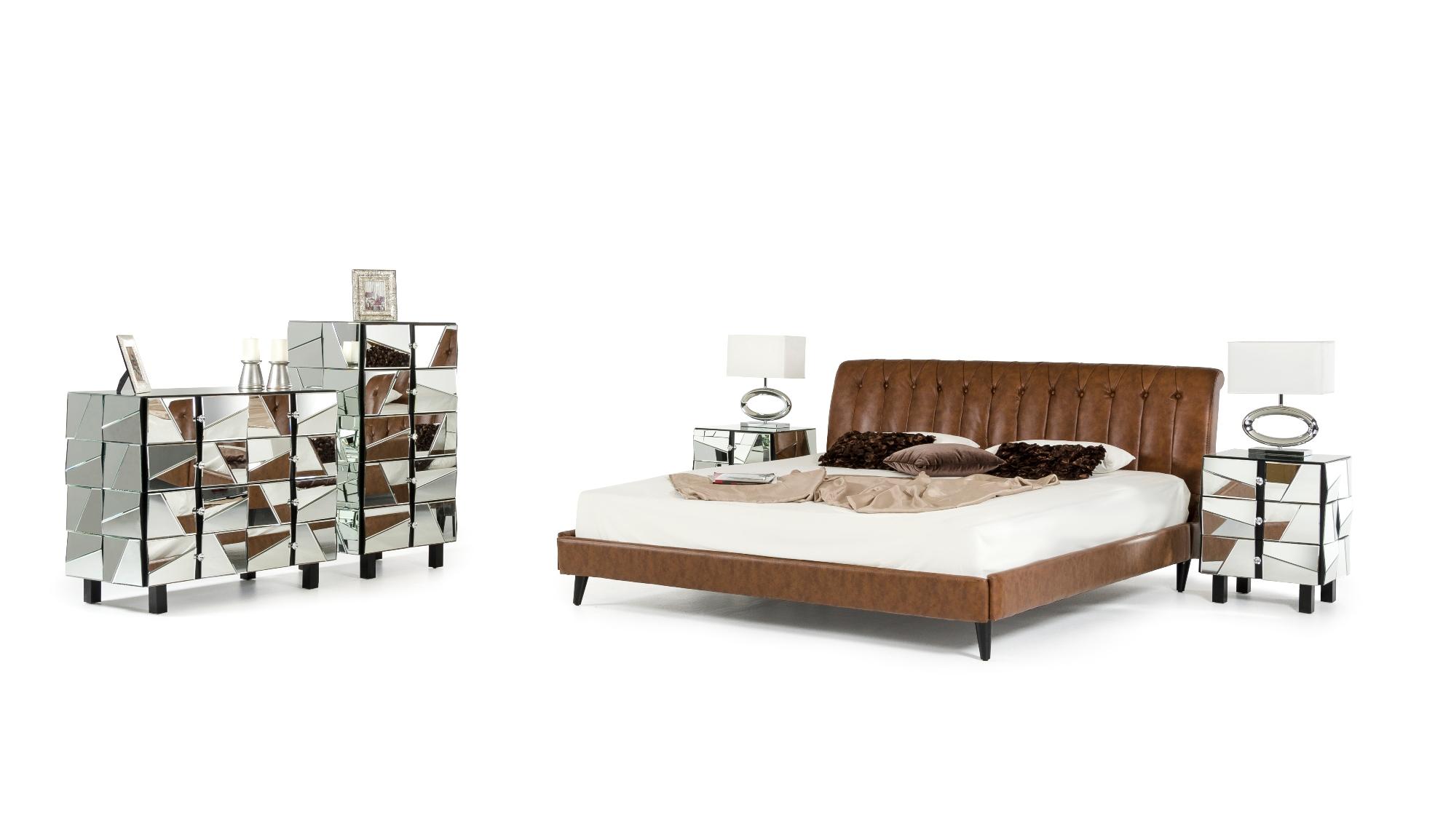 

    
VIG Modrest Bourbon Brown Genuine Leather King Bed Modern Contemporary
