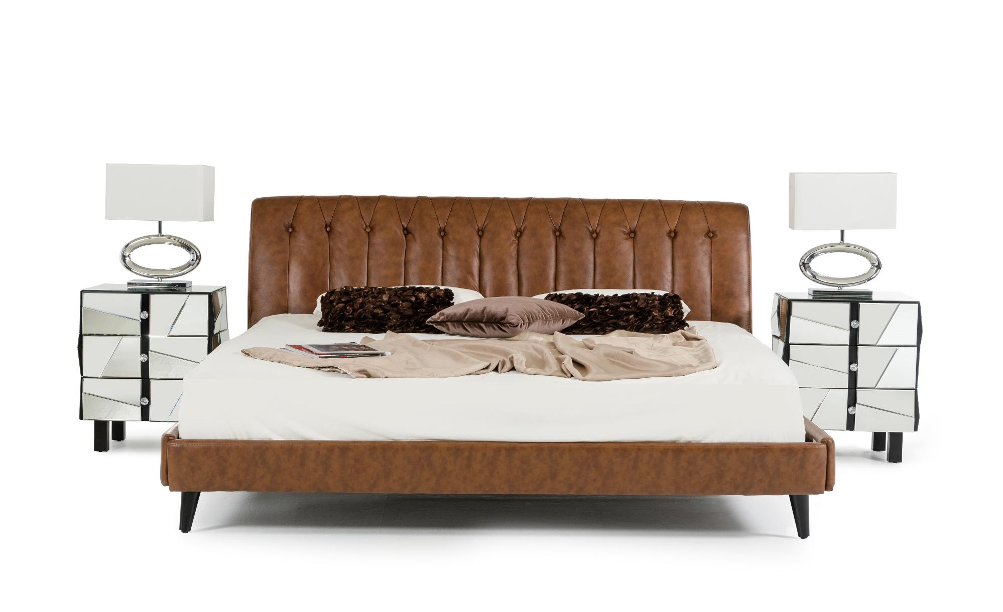 

    
VIG Modrest Bourbon Brown Genuine Leather Queen Bed Modern Contemporary
