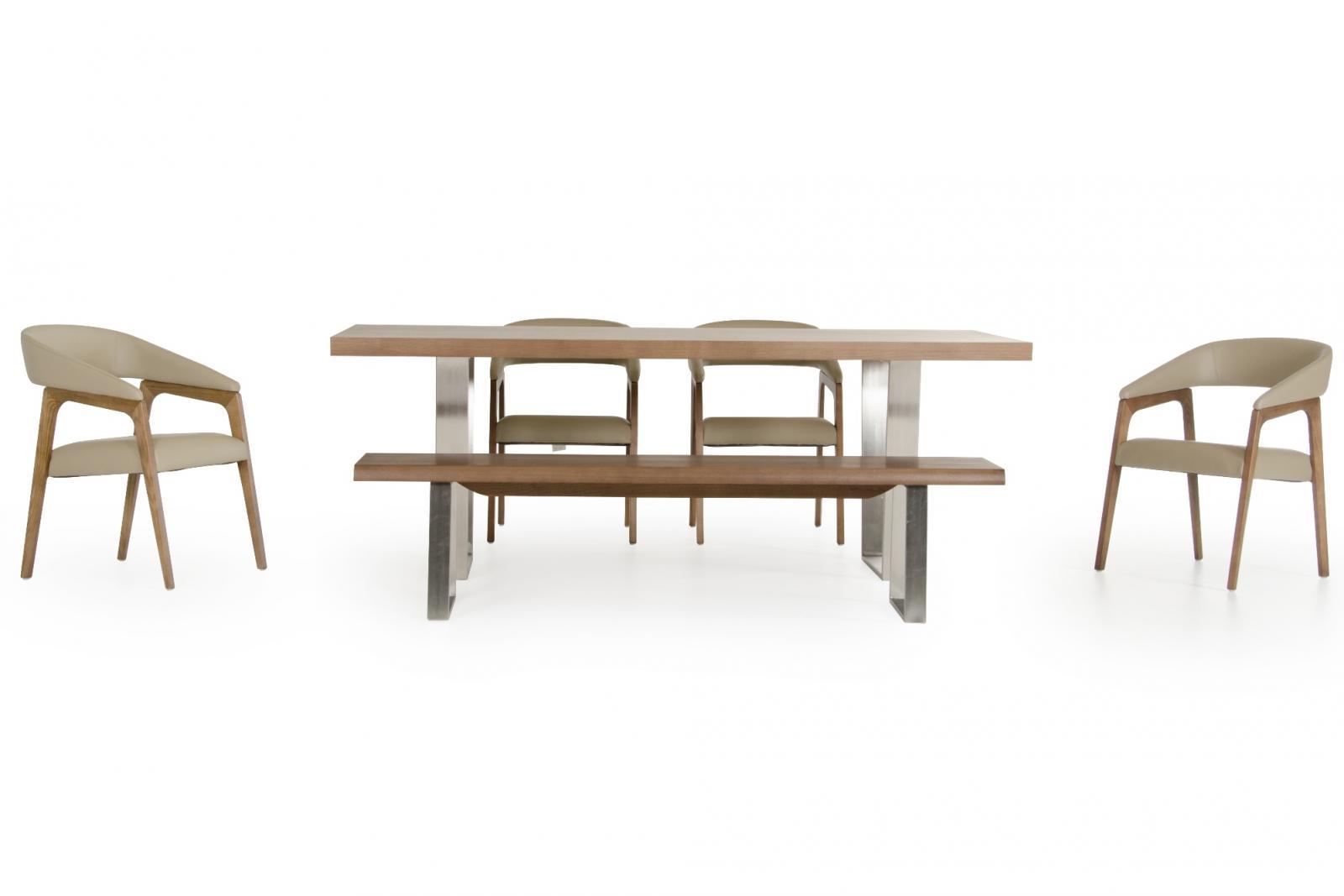 

                    
VIG Furniture Modrest Byron Dining Table Set Taupe/Walnut Leatherette Purchase 

