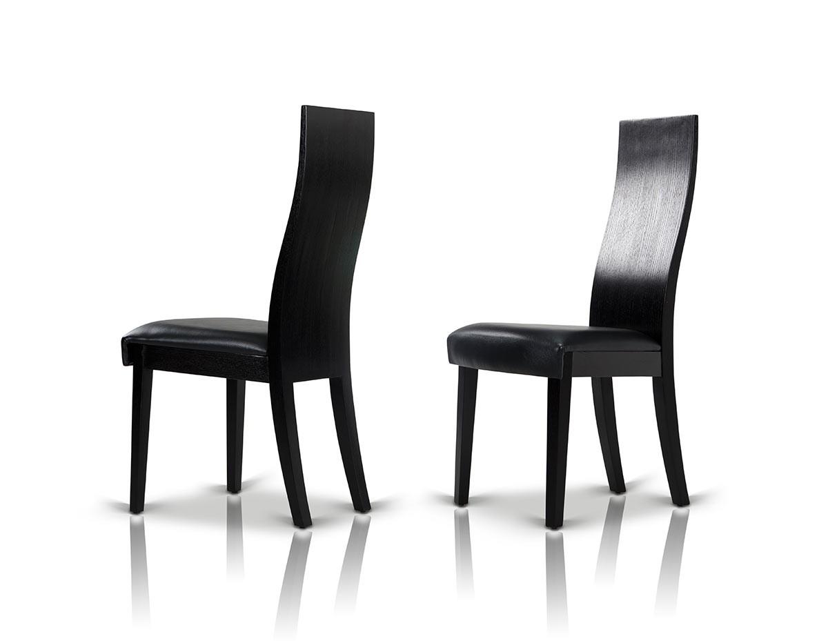 Modern Dining Side Chair Modrest Escape VGGUESCAPEBLK-CHAIR in Black Leatherette