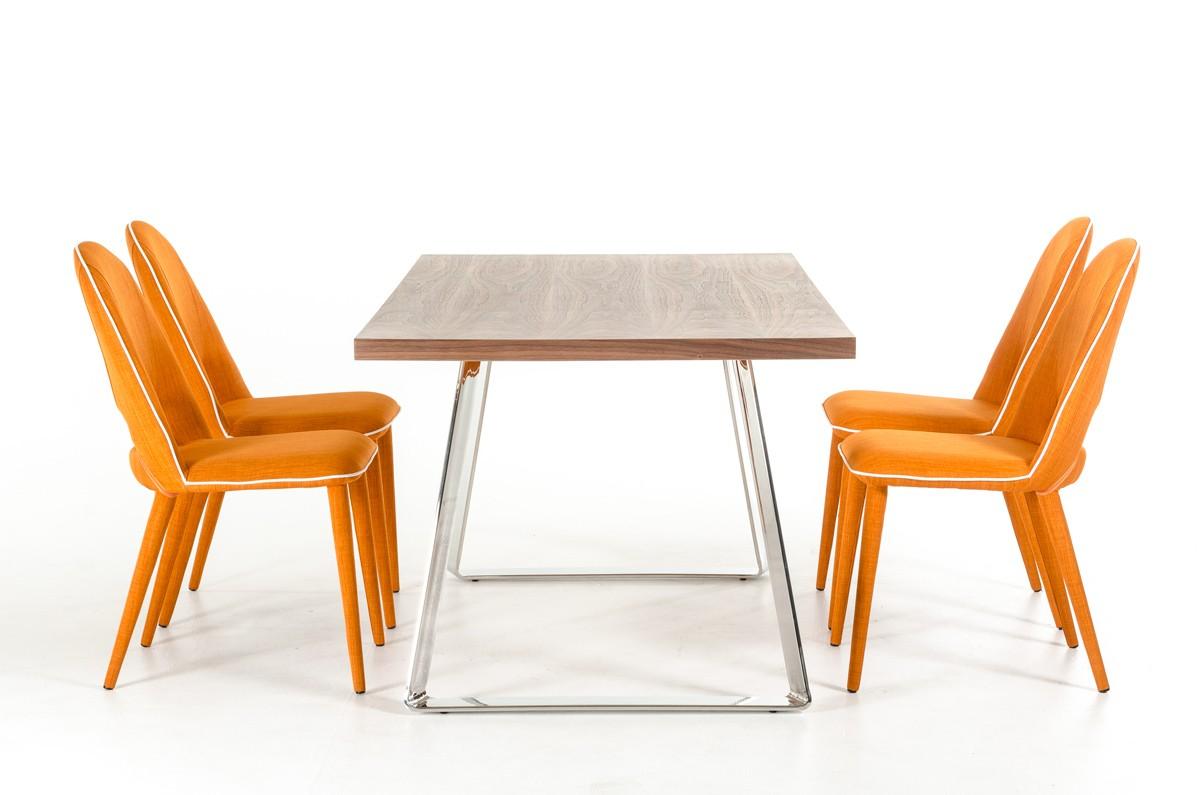 

                    
VIG Furniture Modrest Gala Dining Table Set Orange/Walnut Fabric Purchase 
